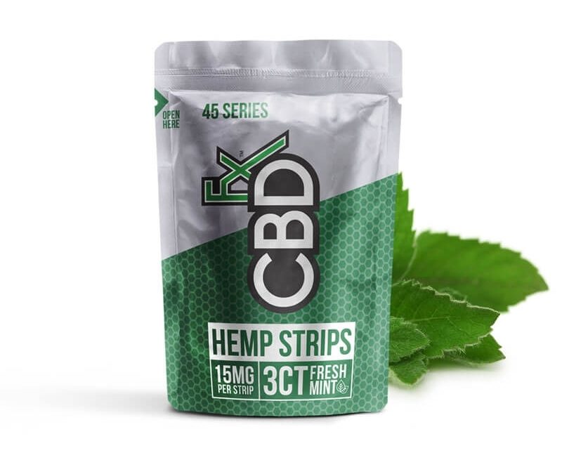 CBDfx Sublingual Fresh Mint Strips 45mg (3x15mg)