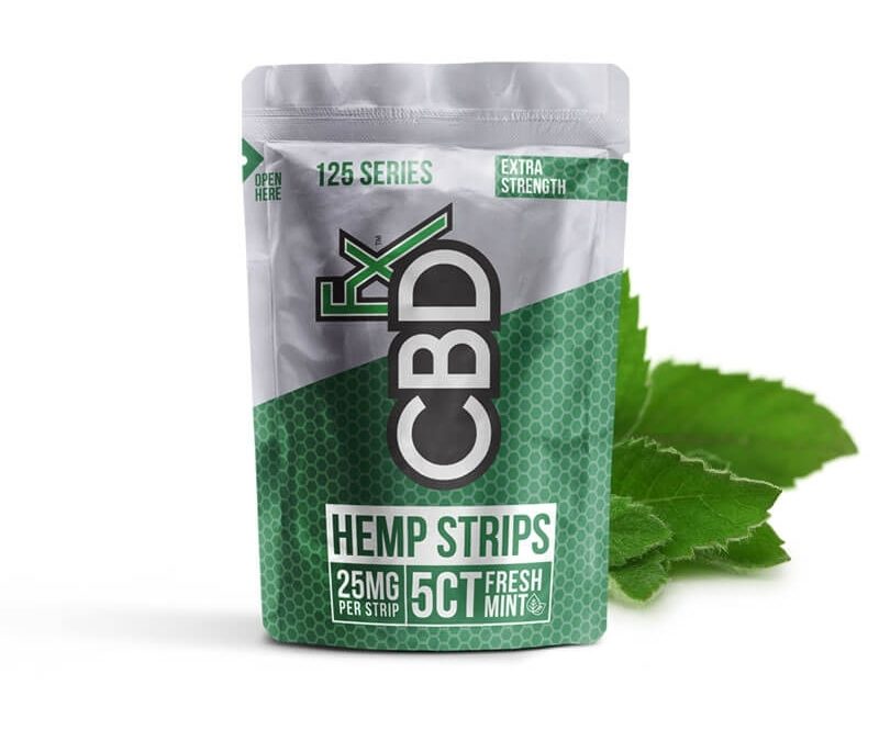 CBDfx Sublingual Fresh Mint Strips 125mg (5x25mg)