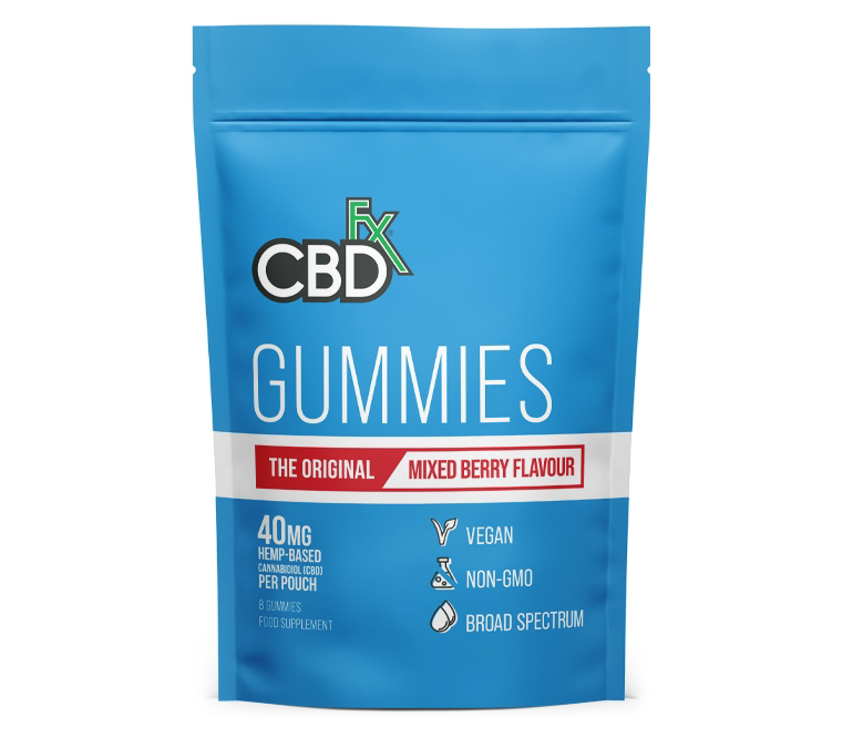 CBDfx Gummies Pouch – Original Mixed Berries (8 pieces)