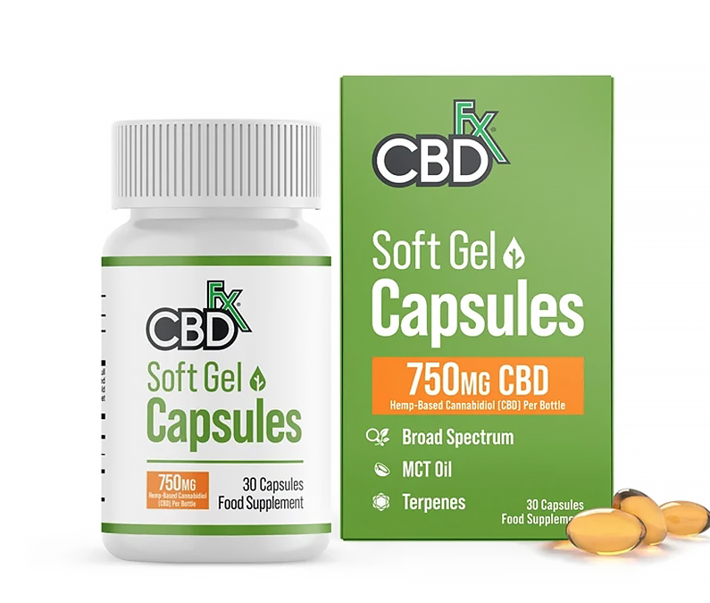 CBDfx Gel Capsules (Jar of 30) 750mg