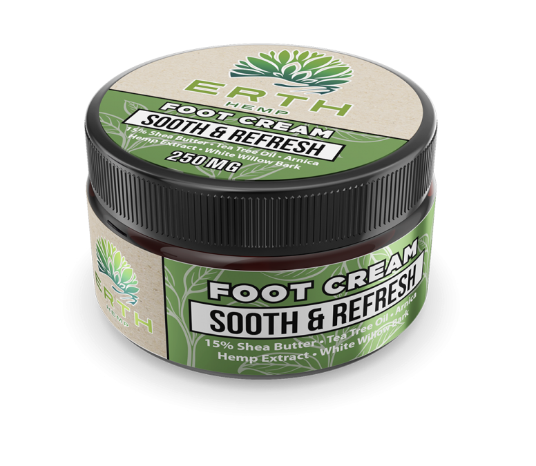 ERTH SOOTH & REFRESH CBD FOOT CREAM 250MG