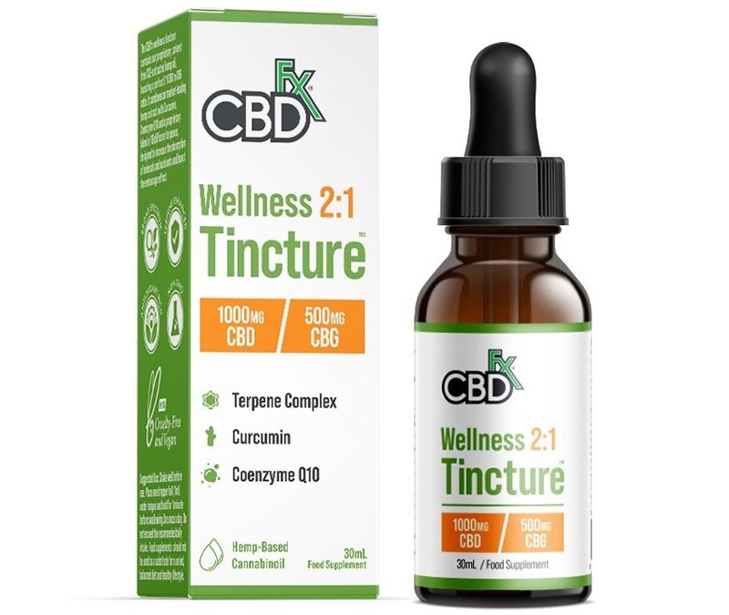 CBDfx 1000mg CBD & CBG Wellness Oil Tincture 30ml