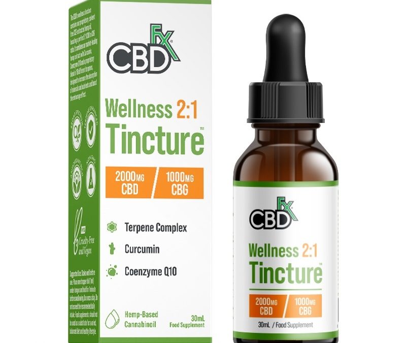CBDfx 2000mg CBD & CBG Wellness Oil Tincture 30ml