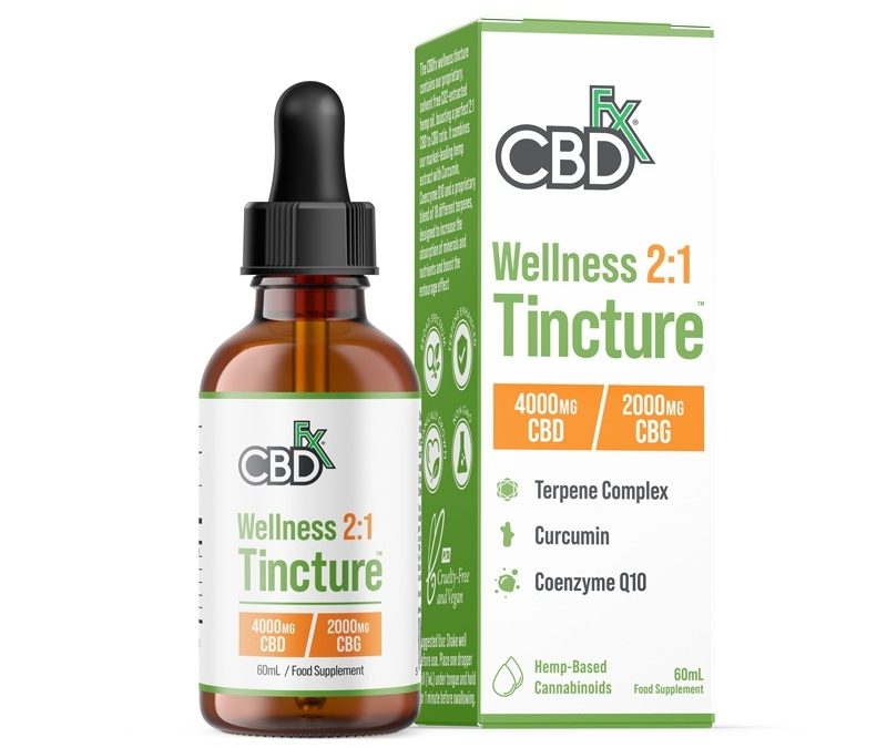 CBDfx 4000mg CBD & CBG Wellness Oil Tincture 60ml